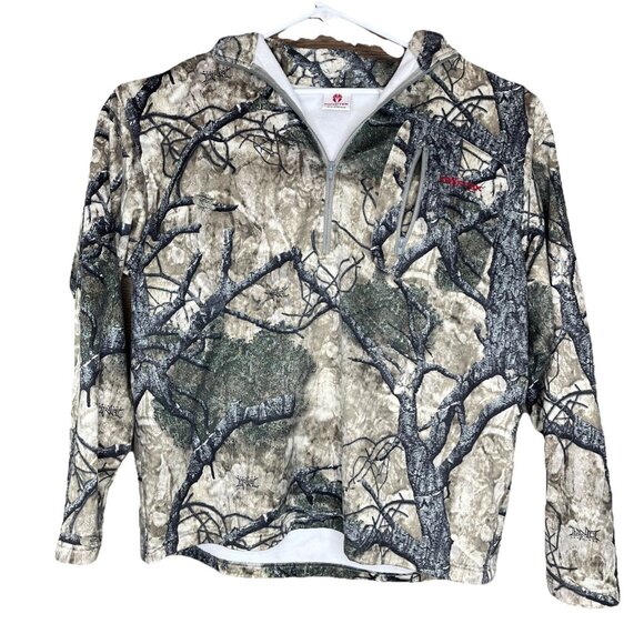 Kryptek Men’s XL  1/4 Zip Long Sleeve Pullover Hoodie Shirt Dominant DNA Camo - Picture 1 of 11